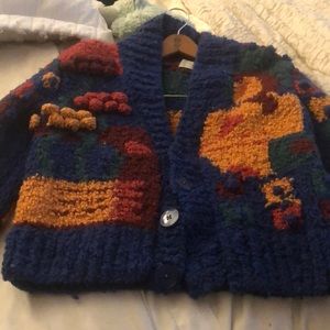 Multi Sweater size M electric blue .Original piece NWT